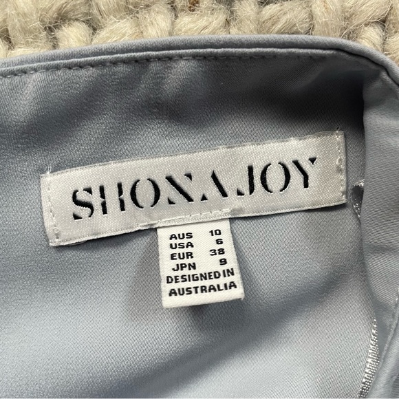 Shona Joy Knot Draped Dress in Powder Blue 6 - Picture 4 of 5